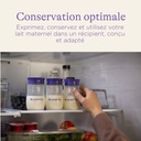Pots de conservation pour lait maternel 4 x 160ml